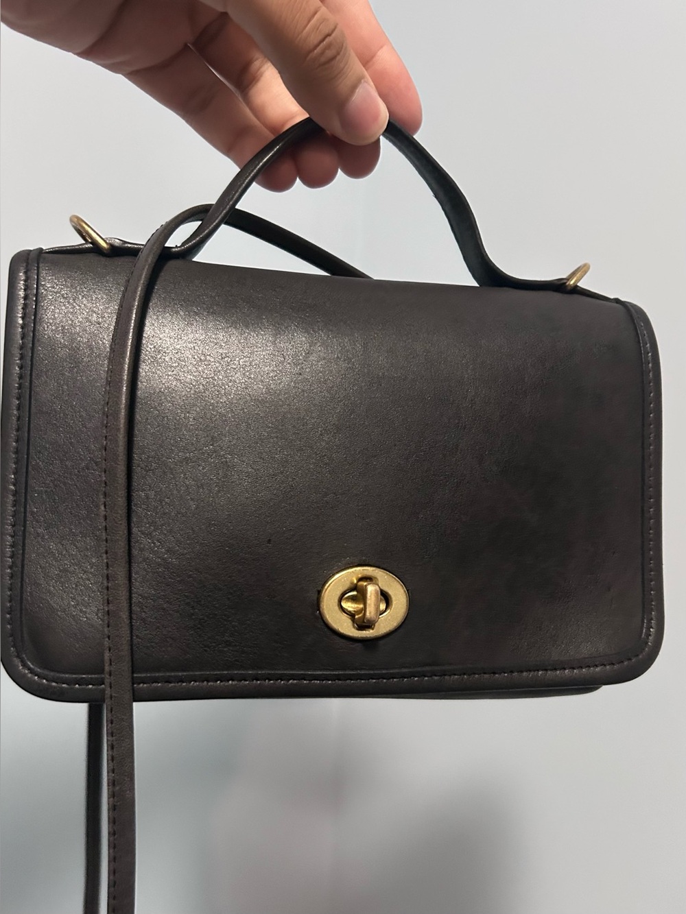 Vintage Coach Dark Navy Casino Bag #9924
